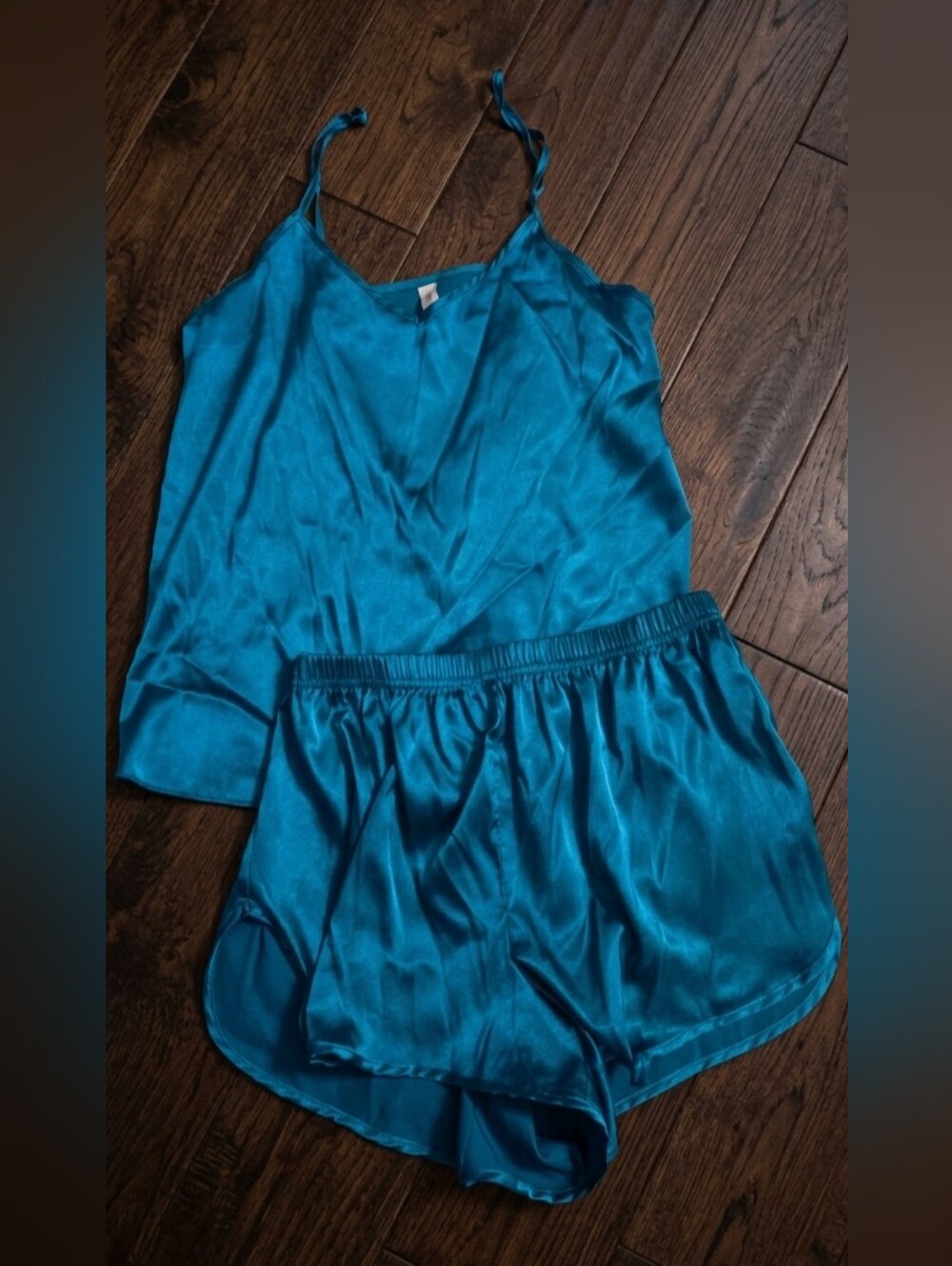 Silky Teal Camisole & Short Pajama Set - Women Intimates